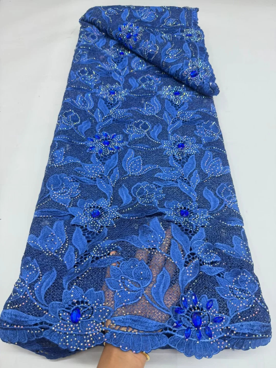 High-Quality African Cord Guipure Lace Fabric 2026 French nigerian Asoebi Chantilly Water Soluble for Party Dresses AT2917