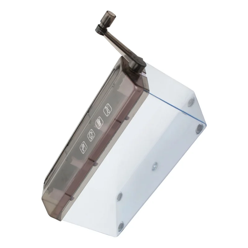 Paper Shredder Plastic Manual Operation Transparent A4 Cutting Machine Tool For Office Black/Blue