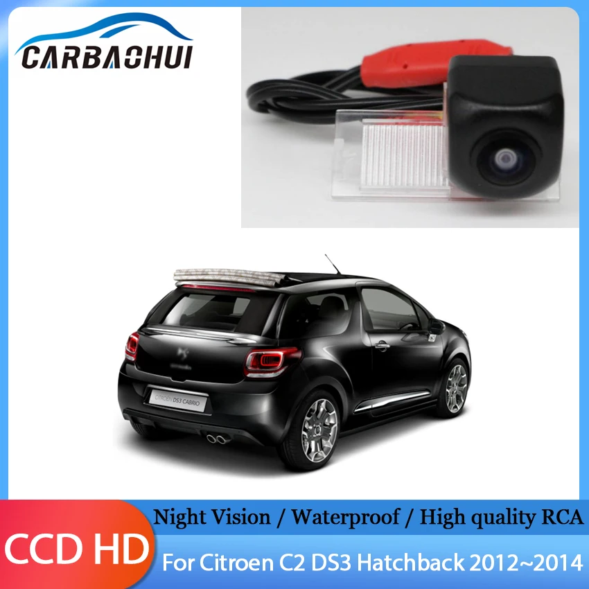 

Wireless Car Rear View Camera CCD HD Night Vision Waterproof High quality RCA For Citroen C2 DS3 Hatchback 2012 2013 2014