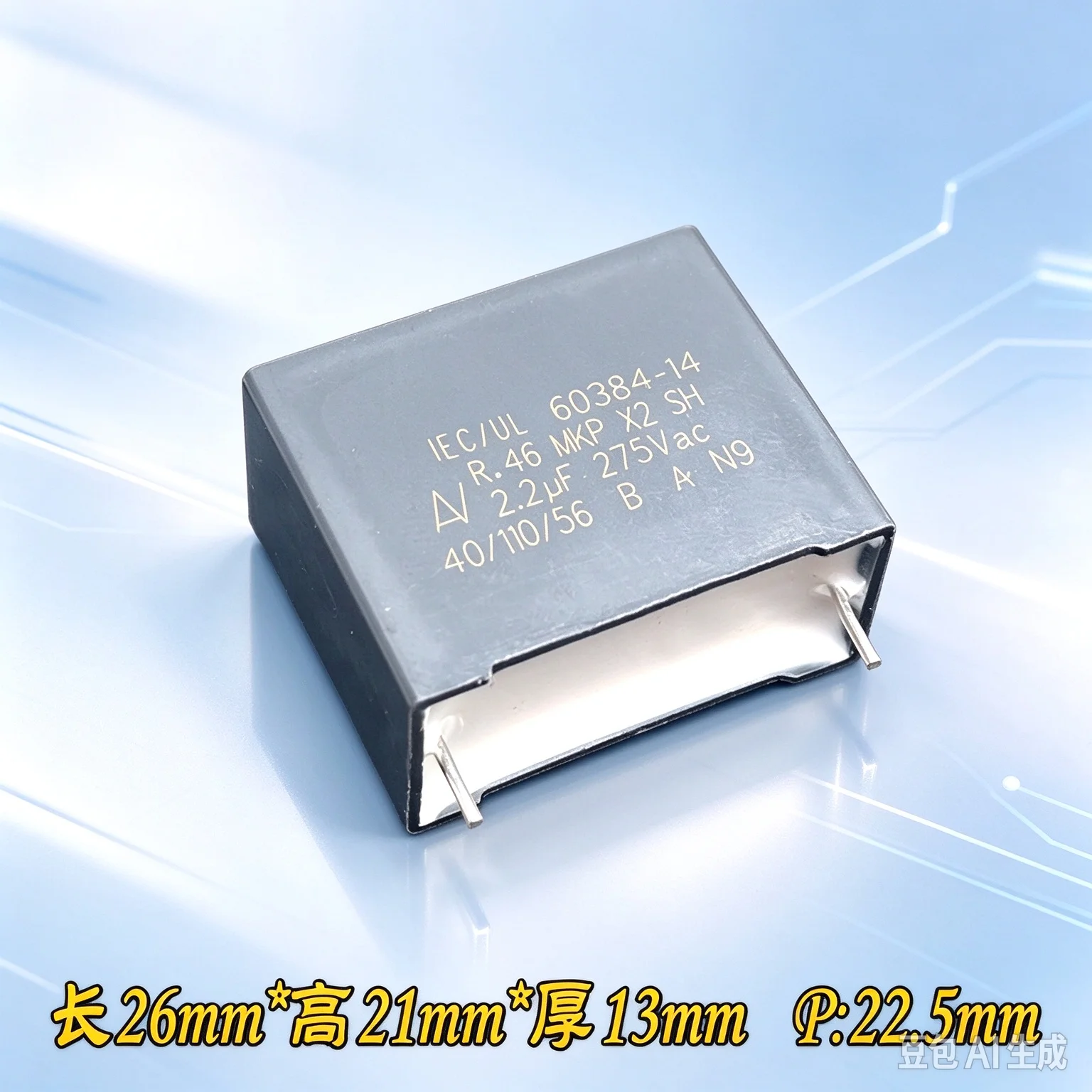 Capacitor for KEMET AV R46 MKP 2.2uF 225 2u2 275V 310V X2 Safety Capacitor P22   100pcs