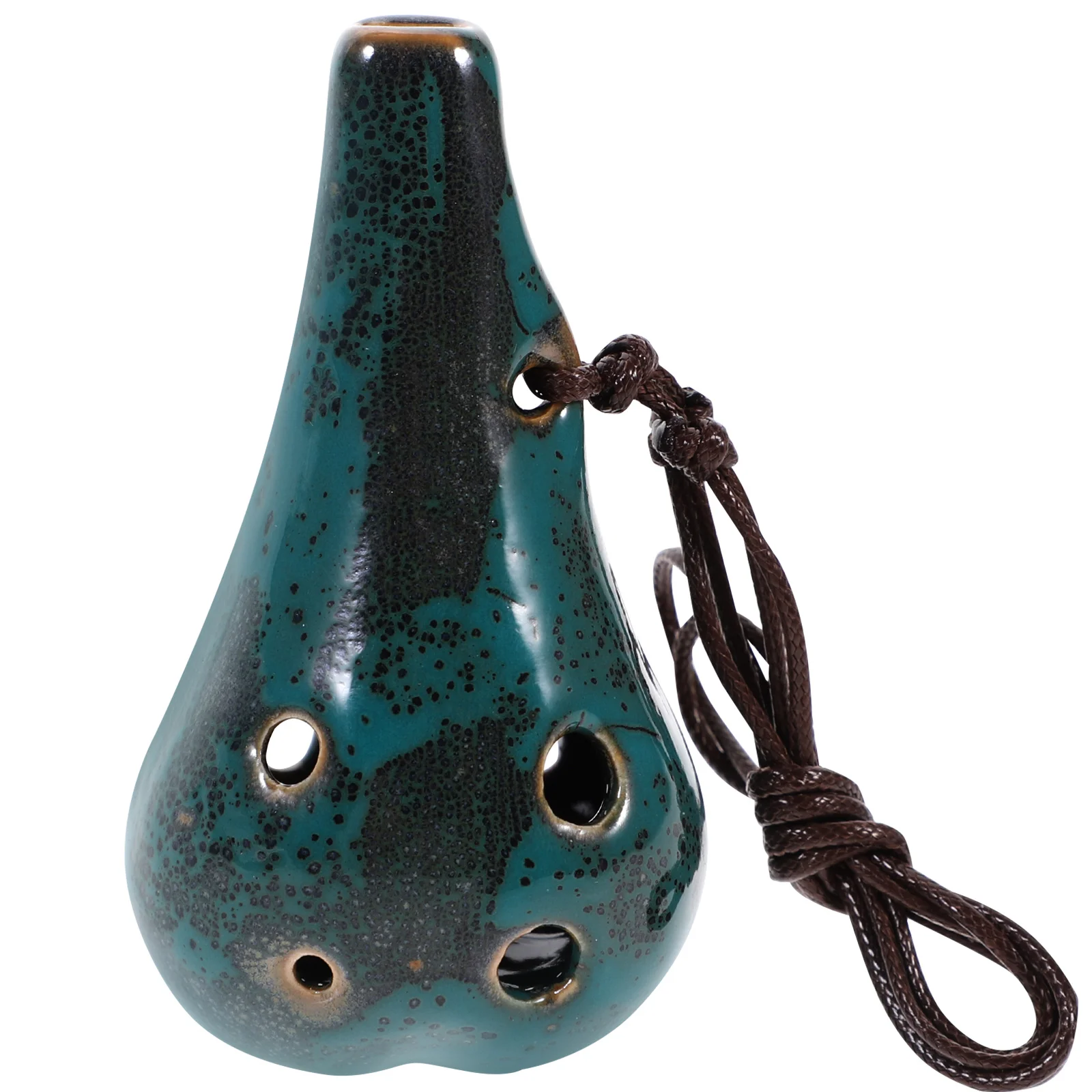 

6-Hole Ceramic Alto C Ocarina Beginner Practice Portable Wind Instrument Retro Design Easy to Play for Children Adults
