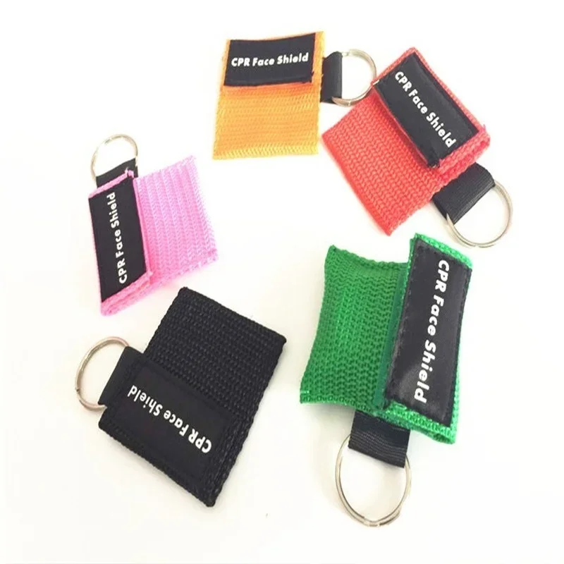 1Pc Multi Color Optioneel Cpr Emergency Masker, Sleutelhanger Ademhaling Masker