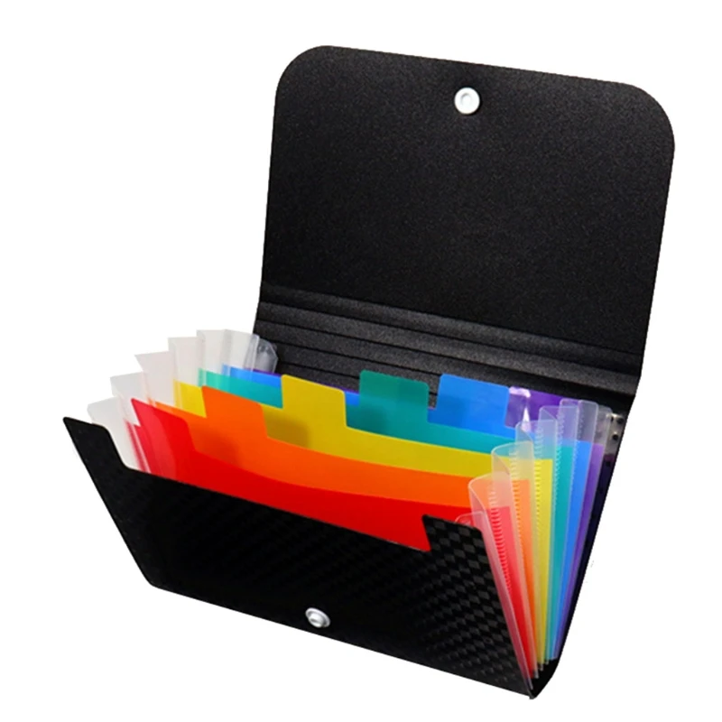 Multi-layer File Wallet PP Receipt Folder Financial Size Pockets for School Office Business Travel