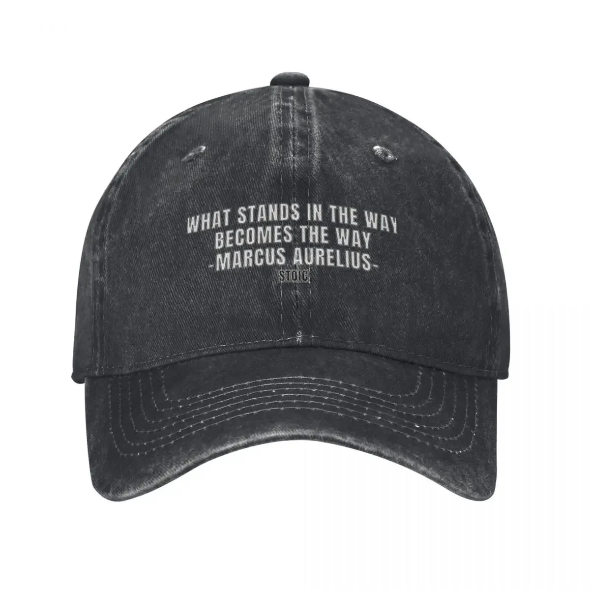 What Stands In The Way Becomes The Way Marcus Aurelius Baseball Cap Mountaineering fashionable Hip Hop For Man Women's