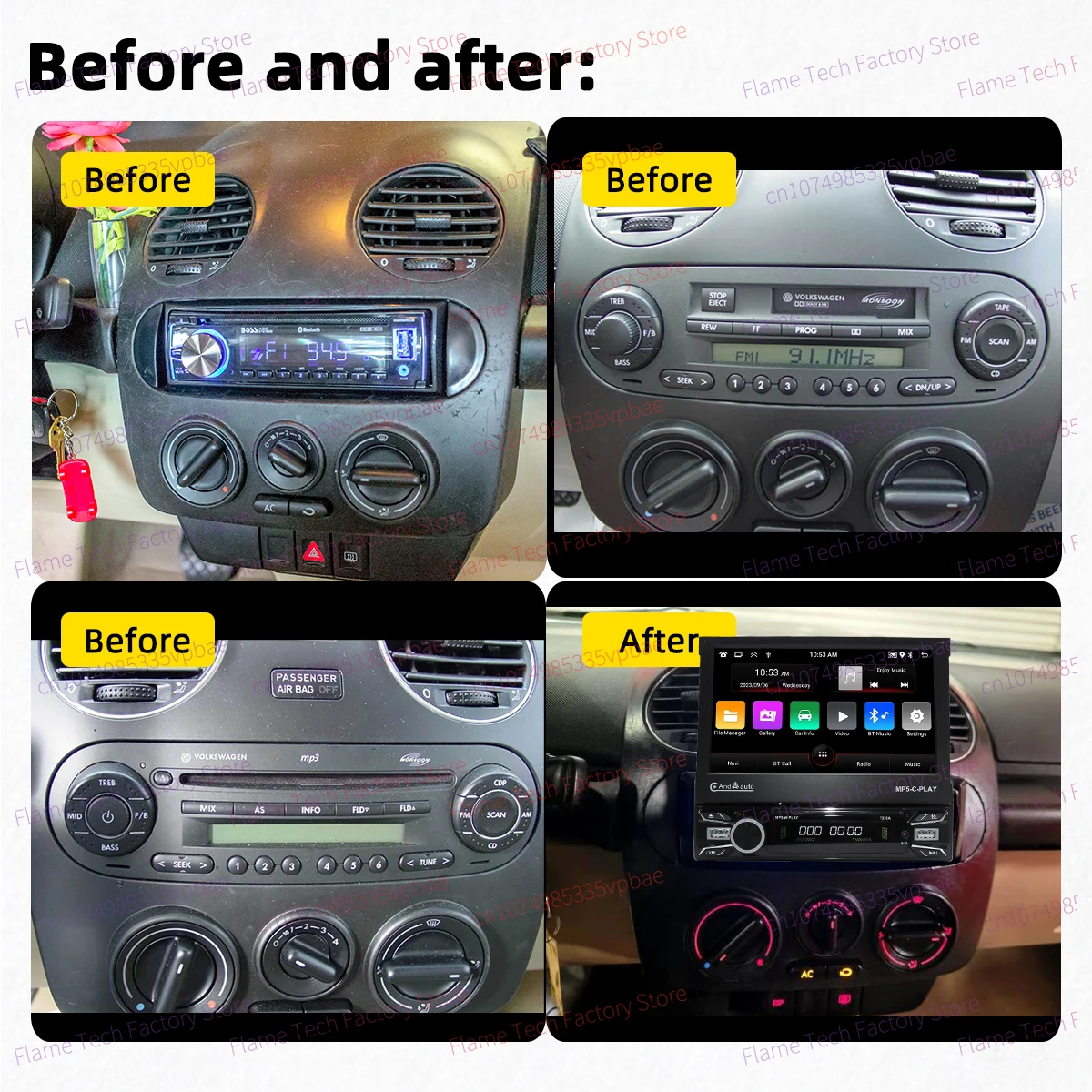 Android Radio 1Din Stereo 7
