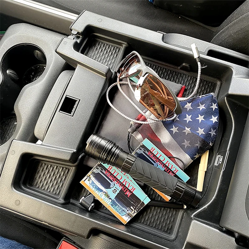 Car Armrest Box Storage Center Console Organizer Container For Dodge RAM 1500 2500 3500 2019 2020 2021 2022 2023 Accessories