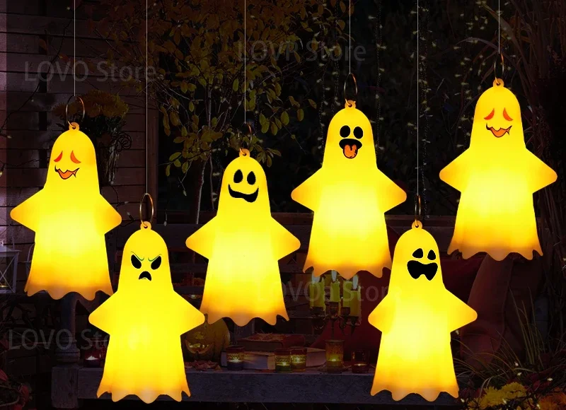 Halloween decorative pumpkin lamp ghost lamp luminous ornament props photo ghost festival candle toy arrangement small gifts