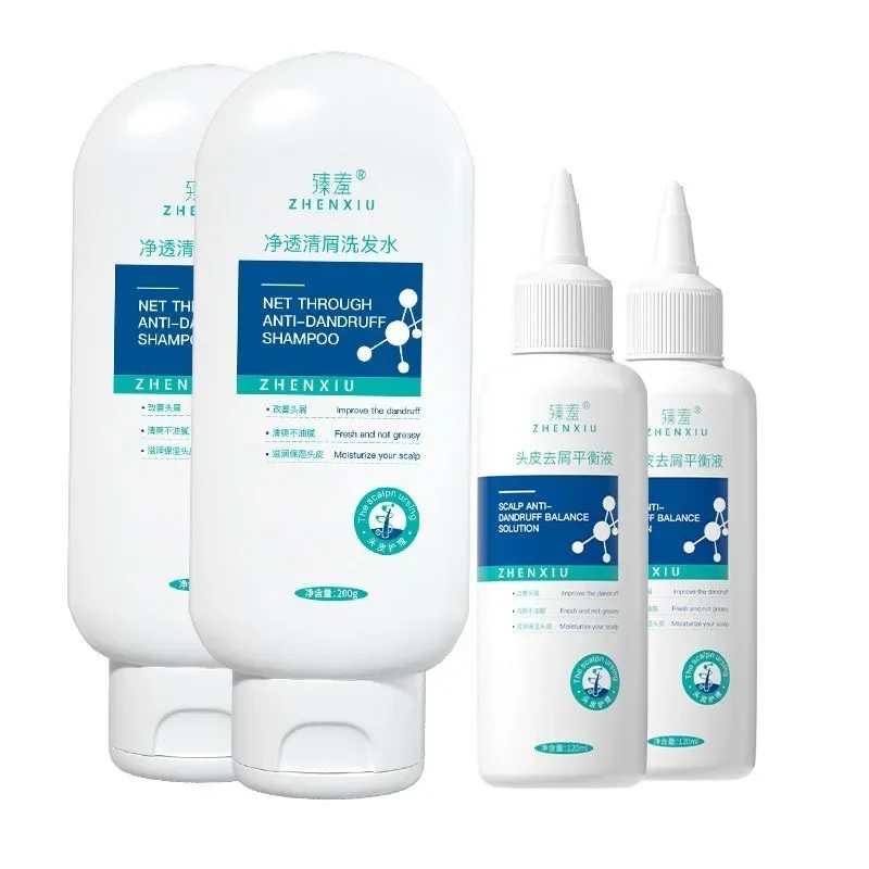 Soothing Balance Fluid 120ml, Effective Scalp Care Anti-dandruff Shampoo 200ml for Flake Control