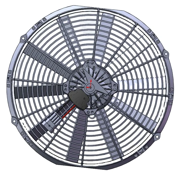 2026 Brush-less Suction Cooling  WLNF2216X Condenser  Dc 12V/24V Axial Fan Bus Air Conditioners Condenser Fan
