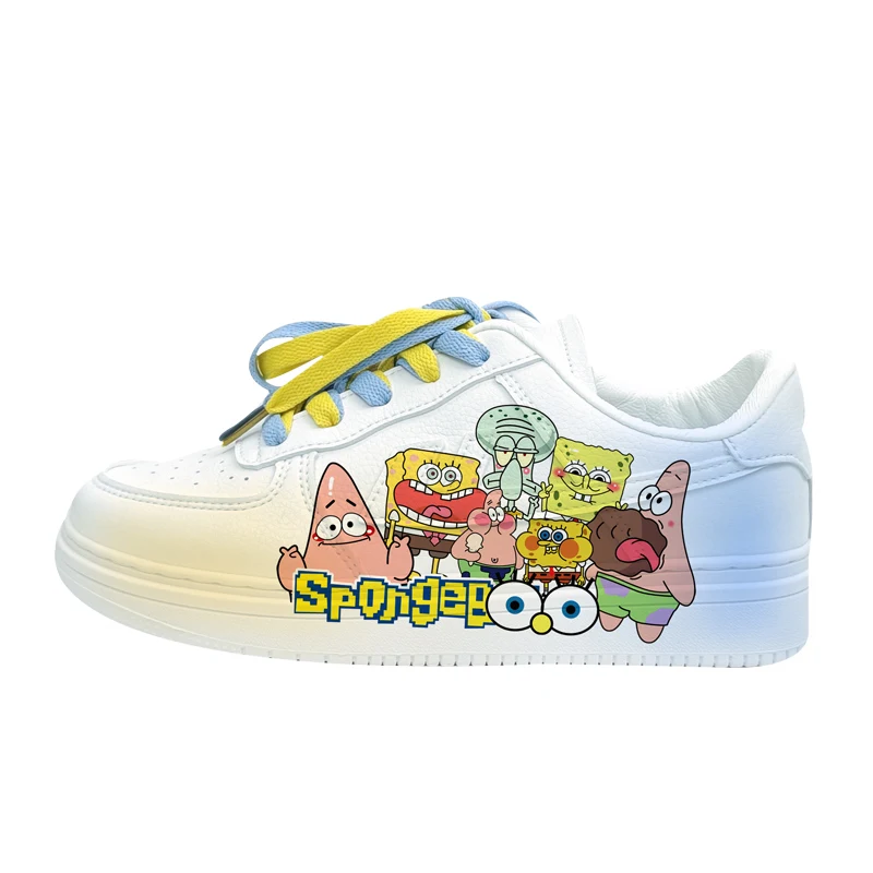 New Original cartoon SpongeBob SquarePants princess cute Casual shoes soft sports shoes for girlfriend gift EU size 35-44