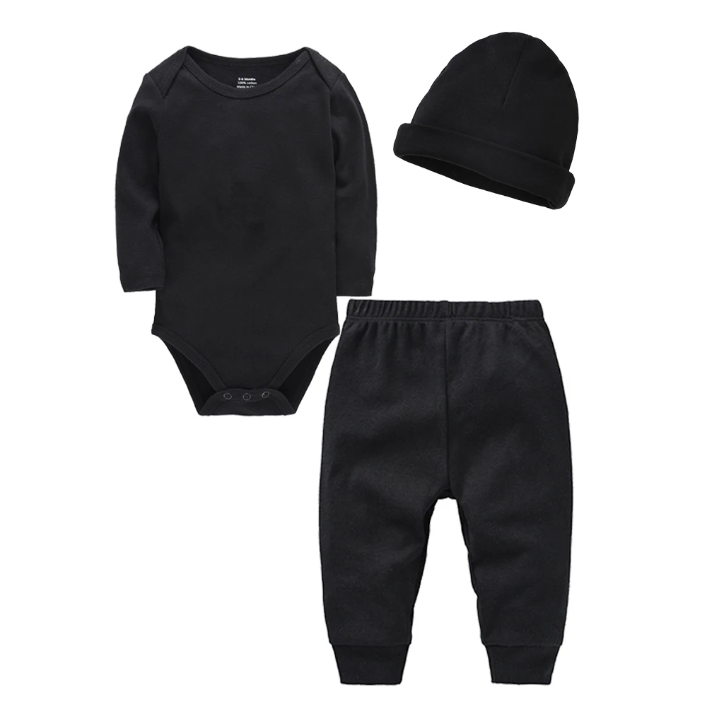 2/3 Teile/satz Baby Kleidung Set 100% Baumwolle Plain Baby Strampler + Hose Neugeborenen Body Hosen Blank Legging Kinder kleidung Für 0-12M – Detail 13
