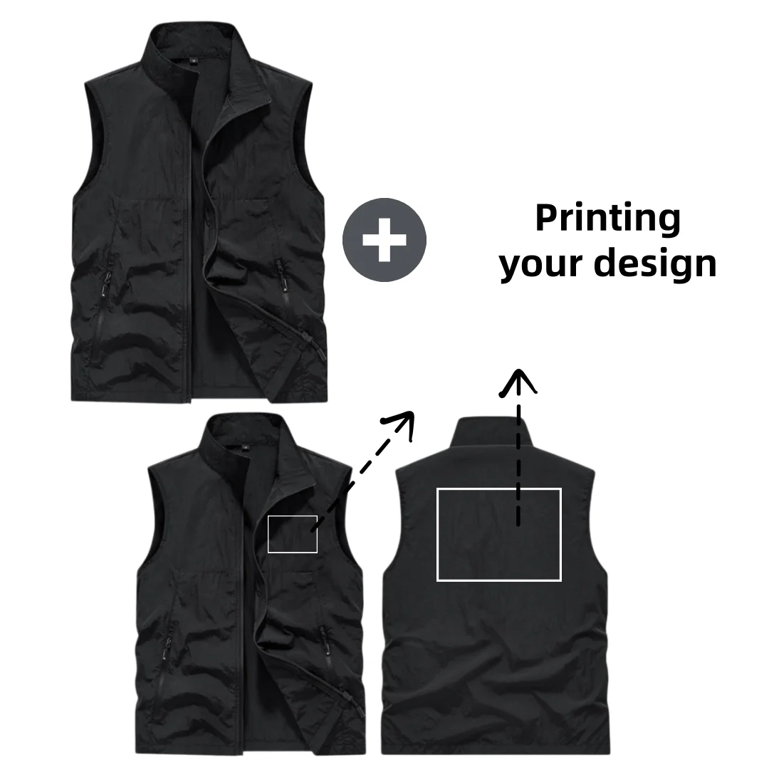 Quick-Drying Waterproof Outdoor Multi-Pocket Vest for Hiking Fishing - Adjustable Size with Multiple Pockets Ideal for Photograp