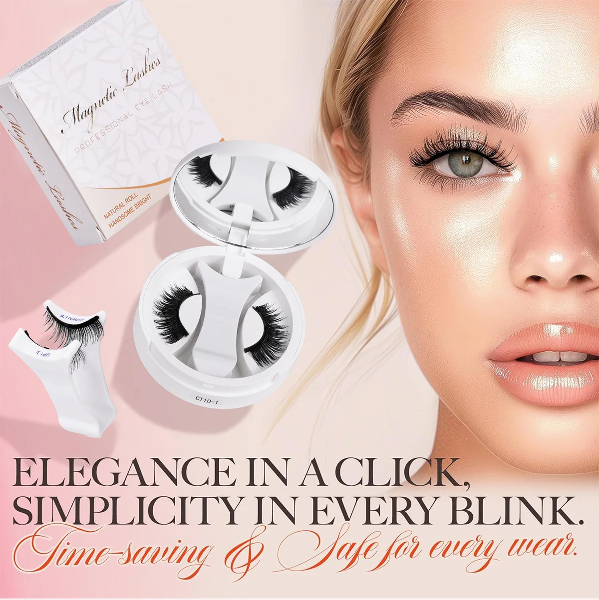 @**3D Magnetic Eyelashes Set Voluminous False Eyelashes with Hard Stems All in One Box for Amazon Best Sellers88