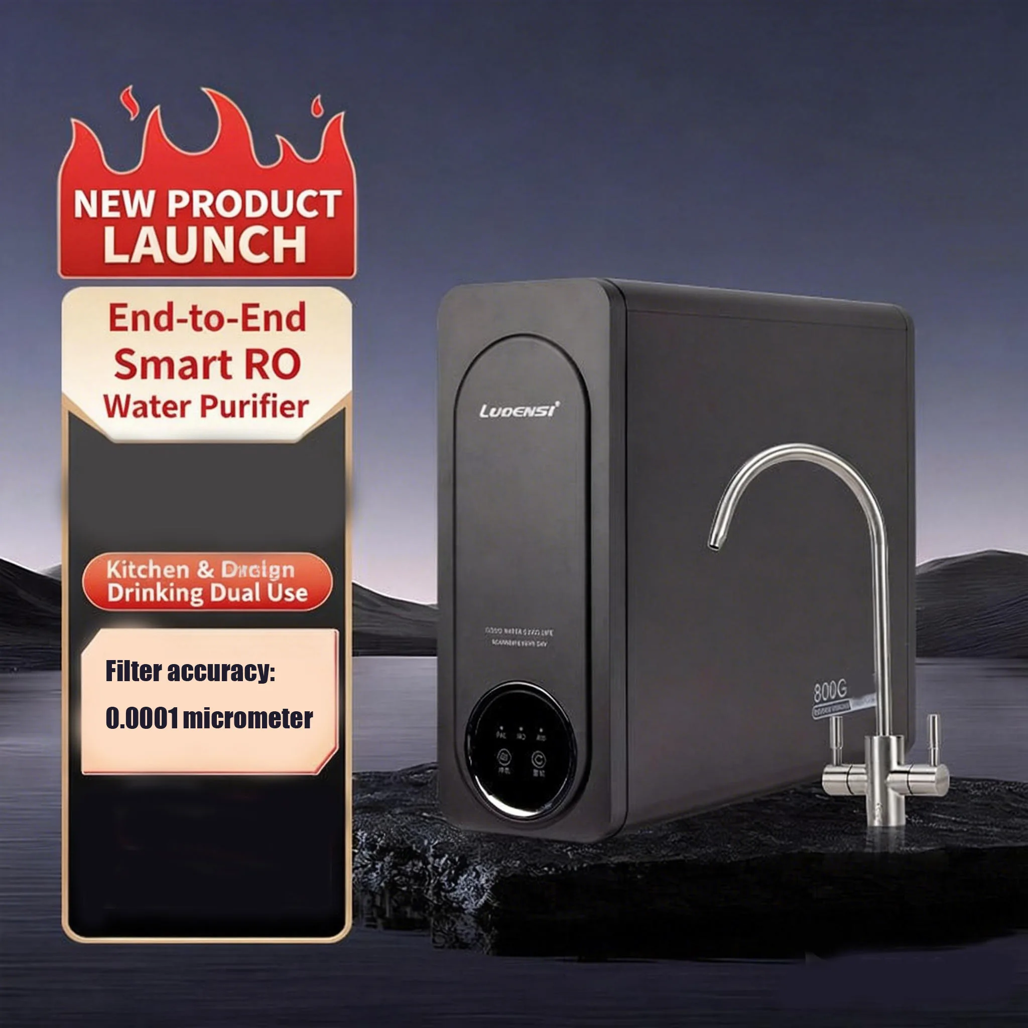 

Умный очиститель воды для кухни RO 800 GPD с обратным осмосом для домашнего и уличного использования, интеллектуальный фильтр для воды