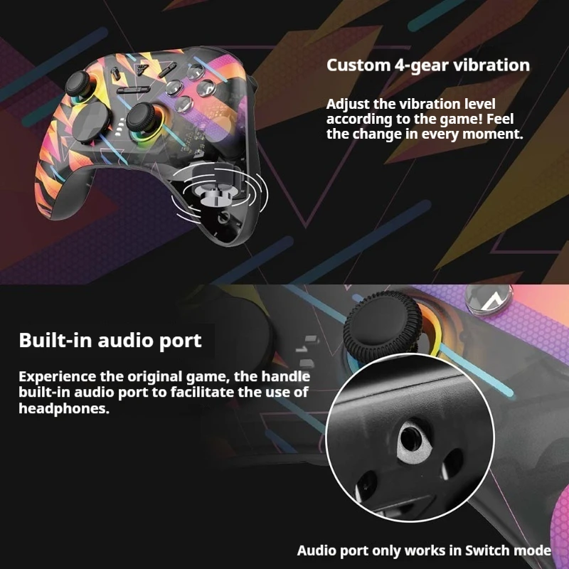 Fantech Wgp15 Esports Wireless Bluetooth Dual Hall Dual Touch Vibration Steam Switch Ns Xbox Black Myth Wukong Game Controller