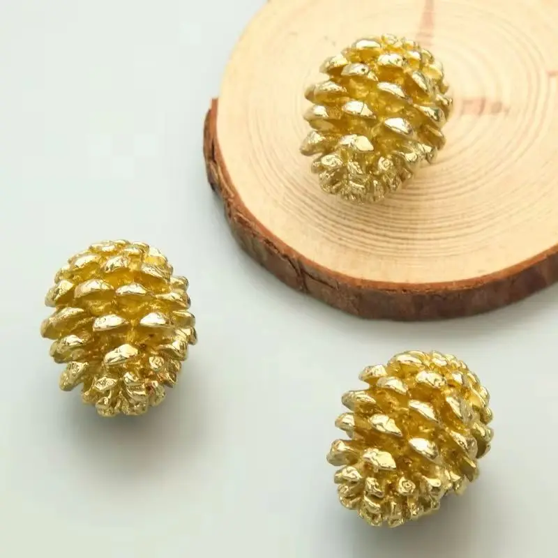 8PCS Solid Brass Pinecone Design Furniture Handles Drawer Knobs Cupboard Wardrobe Closet Dresser Cabinet Door Pulls Knobs Decora
