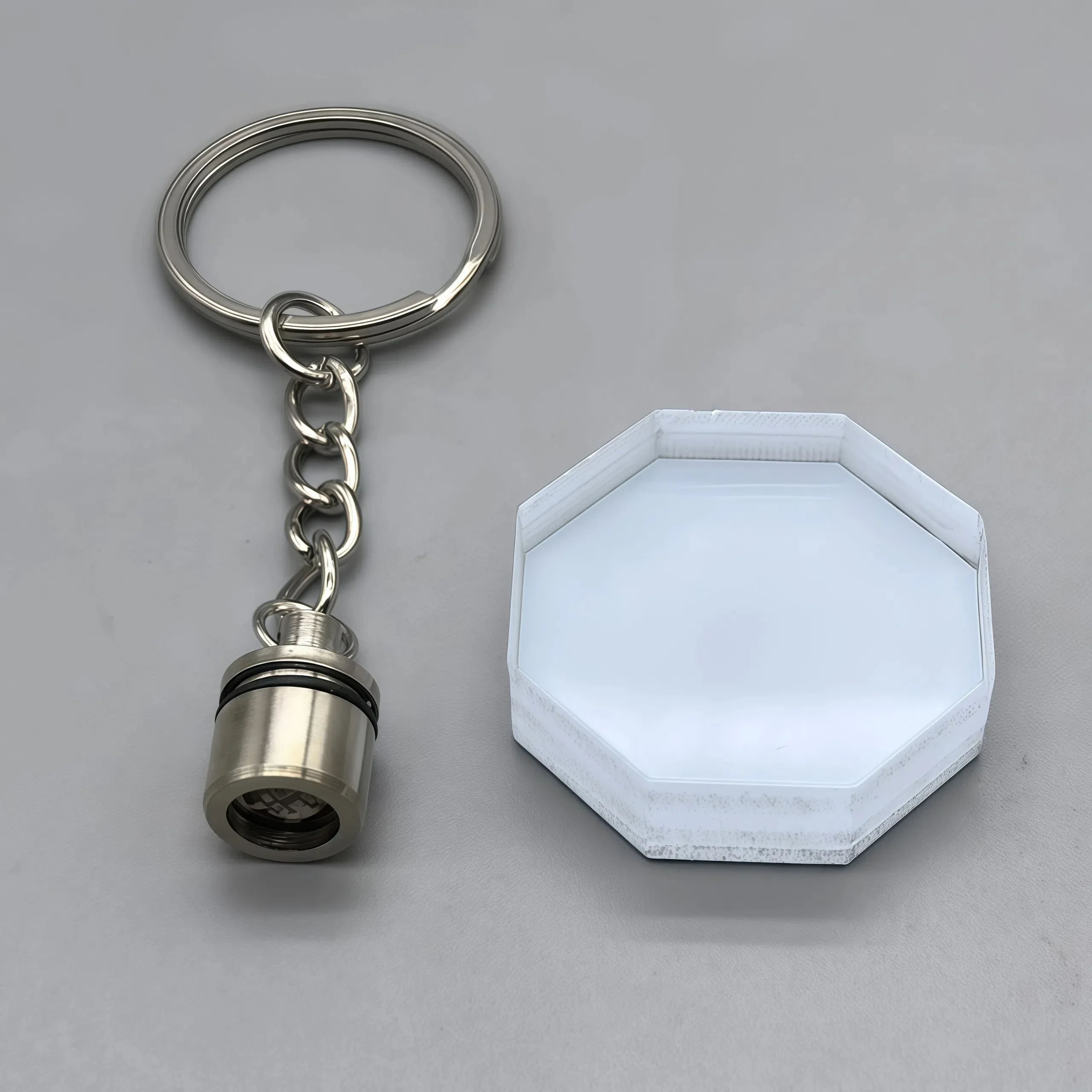 30pcs Colorful LED Acrylic Keychains with Key Rings Sublimation Blanks for Christmas Bag Key Decor DIY Gift