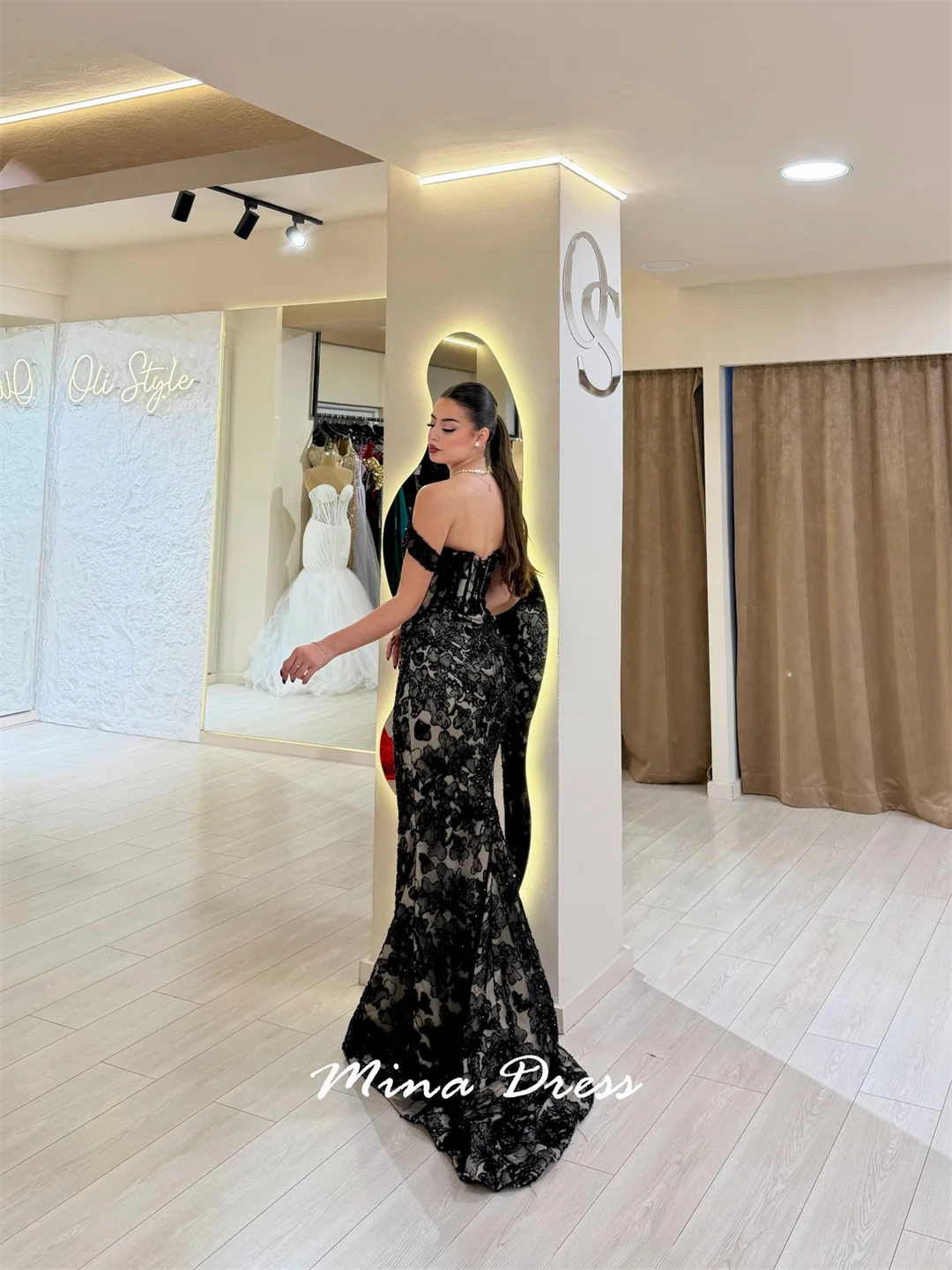 Mina Customized Ship Age Formal Occasion Dresses for Special Occasions Dropped Shoulders. Off the Shoulders Tailing Evening Prom