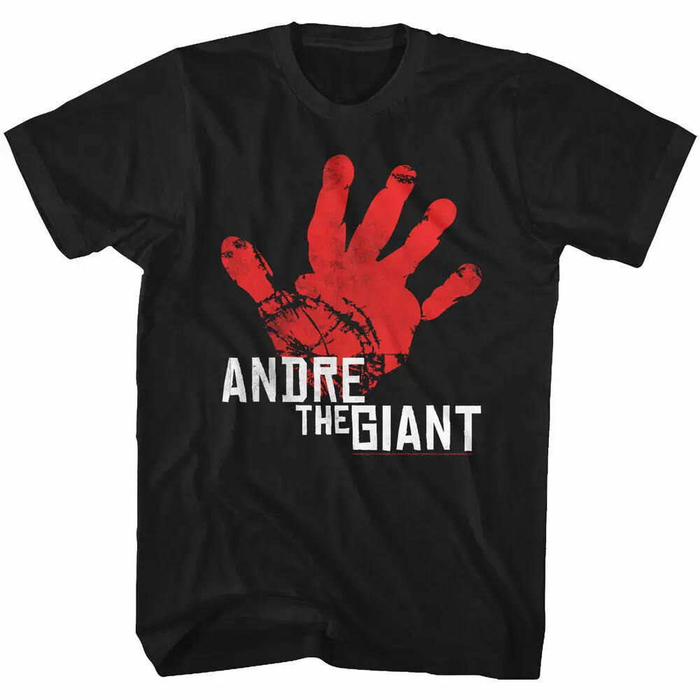 Andre The Giant Wrestling T-Shirt THE HAND Official Black Cotton WWF SM - 5XL