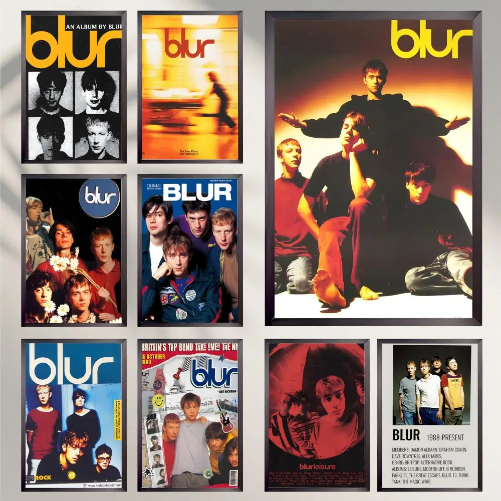 B-Blur Band Rock Roll Band Retro Poster HD Versatile Waterpr