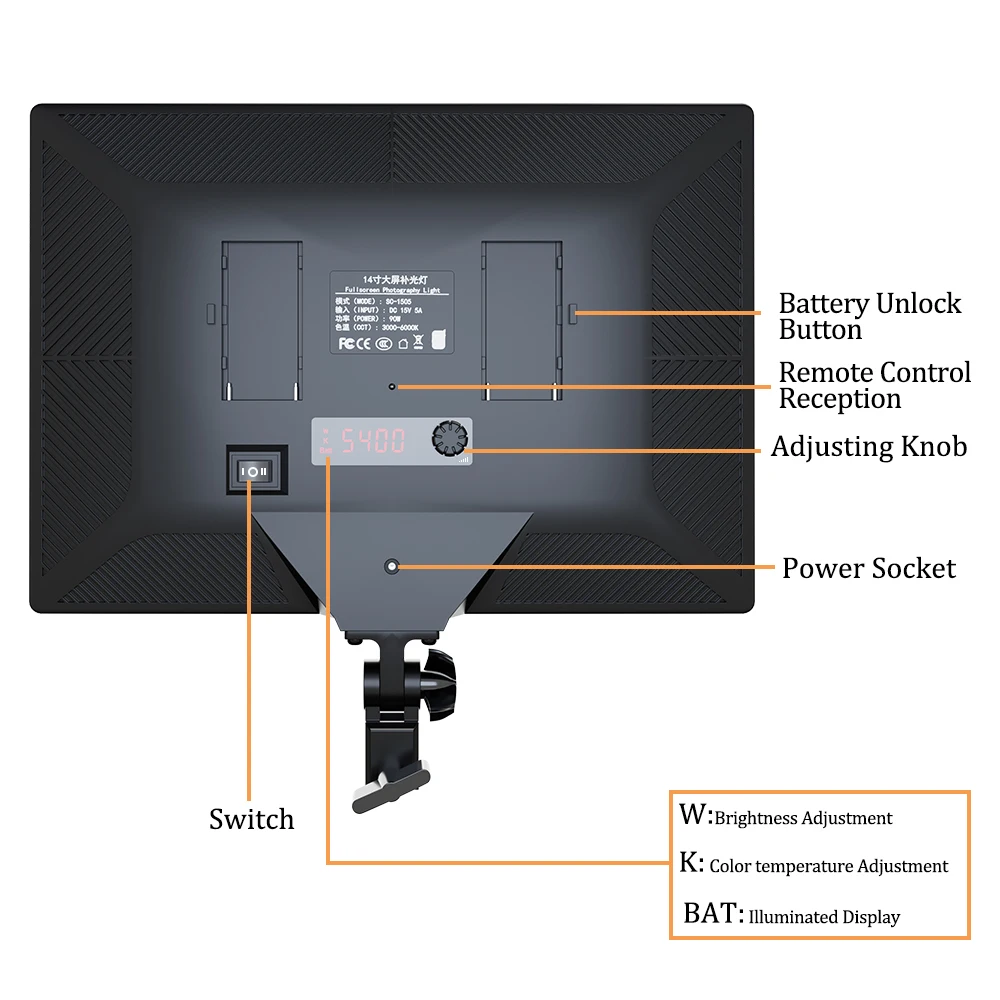 Panel de luz LED para fotografía, iluminación regulable para selfi, estudio fotográfico, lámpara de relleno de transmisión en vivo, tres colores con trípode, 24x35cm