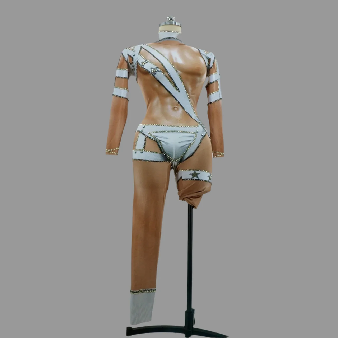 

Muscle Printed Halloween 3d Party Jumpsuit Elastic Human Anatomy Body Bodysuit Cosplay Costume Pole Dancing Stage Singer Catsuit