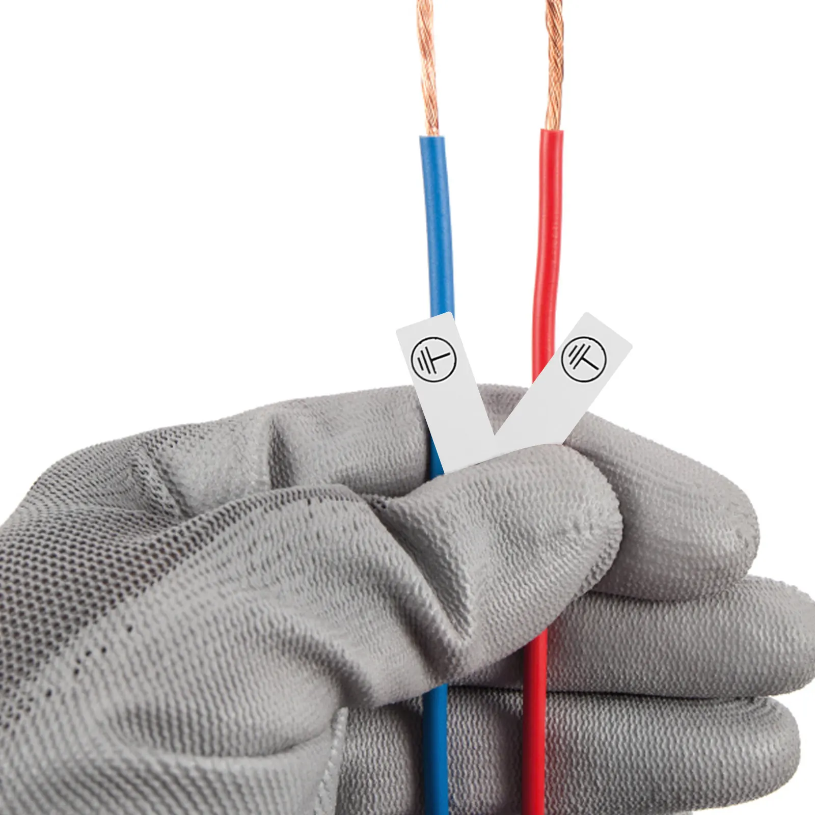 

100 шт. электрических маркеров-наклеек для заземления, из синтетической бумаги, самоклеящиеся, для электриков и механиков