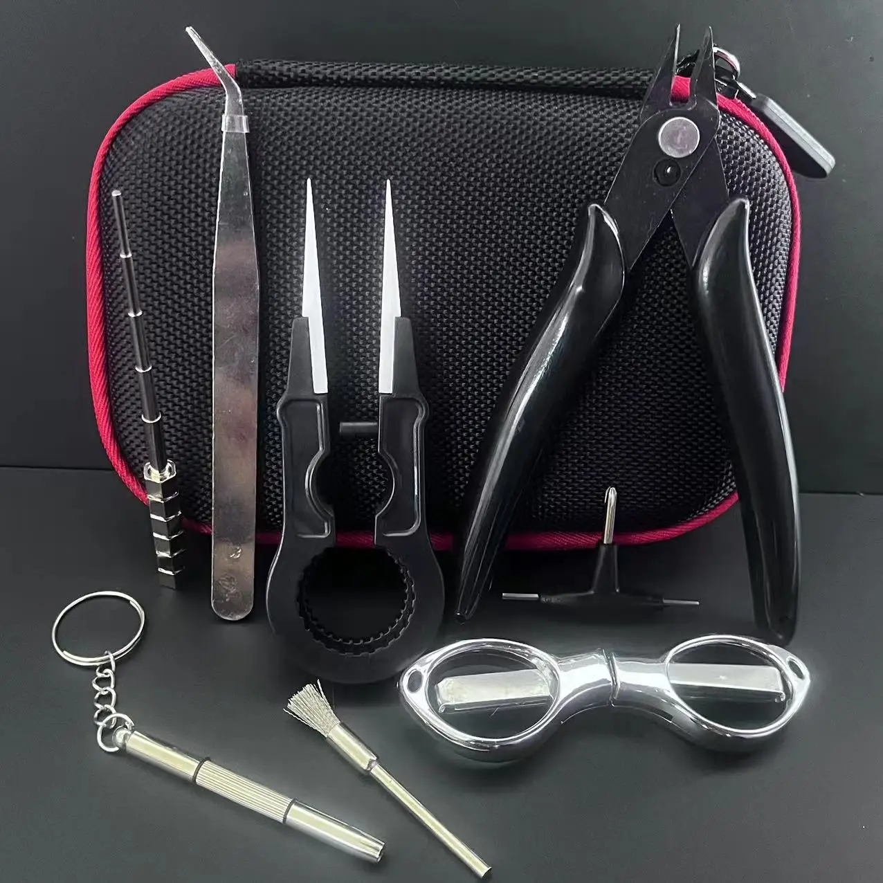 Handheld Disassembly DIY Tool Kit Bag Scissors Ceramics Tweezers Pliers Wire Winding Rod For Zeus X Dead Rabbit Mesh Kylin M Pro