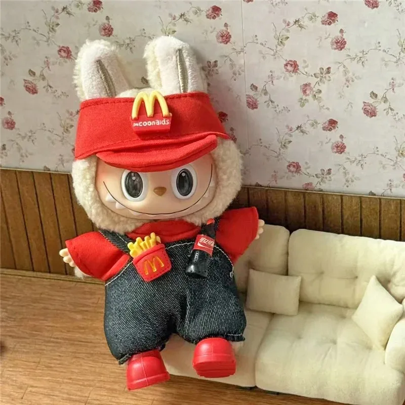 لدمية لابوبو ملابس العمل الوجبات السريعة المقلية كولا مجموعة الزي الملابس موضة أحذية القهوة الملابس الجلوس سلسلة الحفلات الملحقات