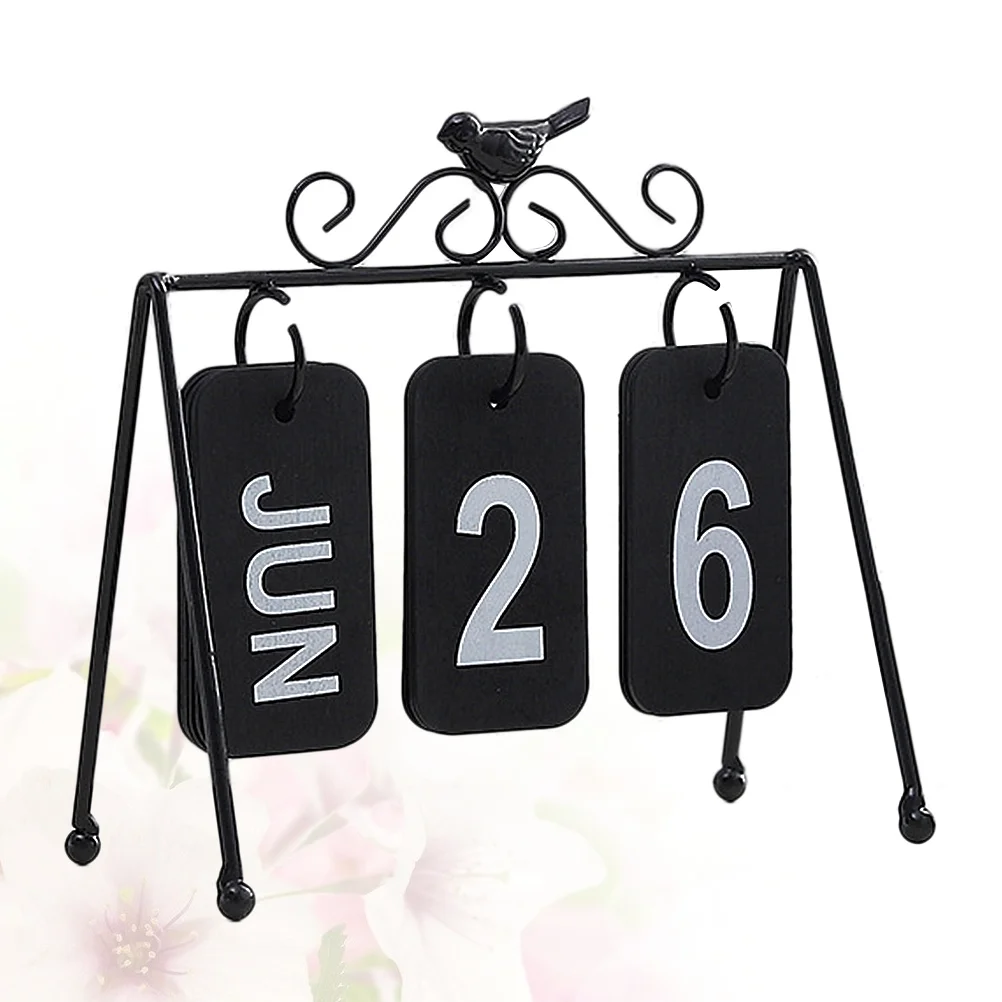 Manual Desk Calendars 2022 Flip Academic Year Mini Easel Stand Desktop Wooden Date Display