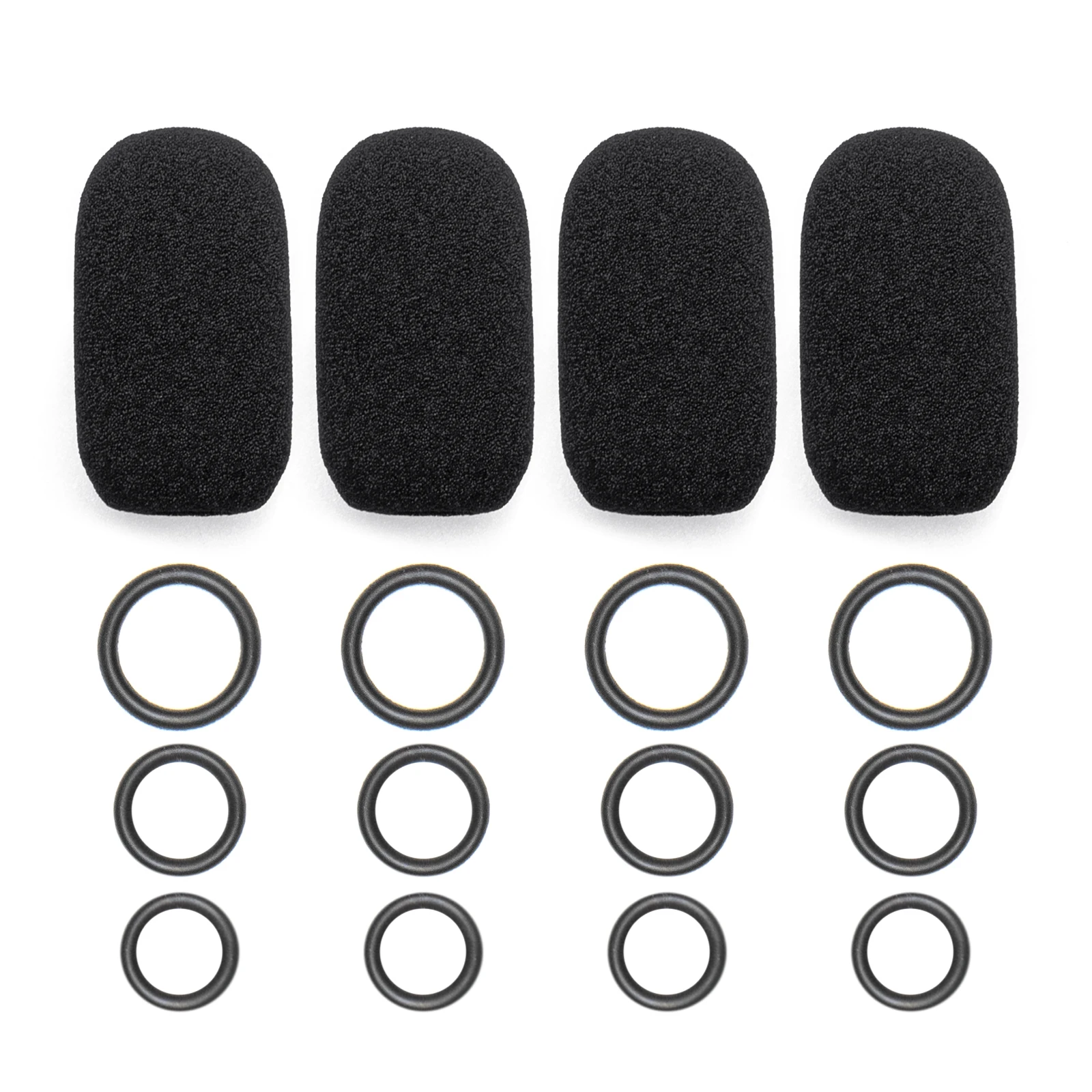4 capas de espuma de microfone + 12 anéis de vedação para Razer BlackShark V2/V2 Pro/V2 X/Kaira Pro, fone de ouvido para jogos de Cracens, filtro pop de pára-brisas