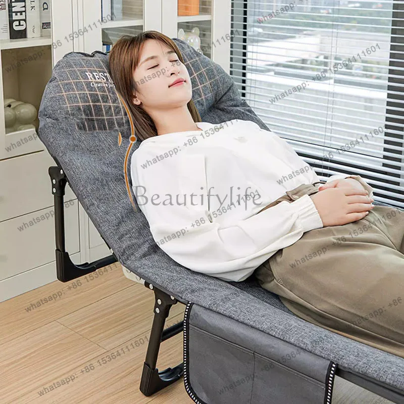 Portable Folding Bed Lightweight Easy Fold for Office Nap Hospital Camping Travel Accompanying Guest Bed Compact Foldable Cot