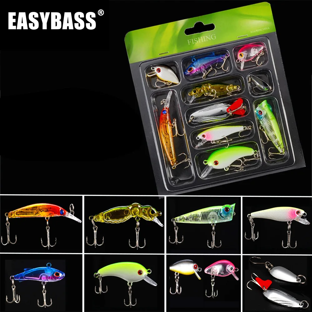 Locken Köder Set Minnow Löffel Vib Universal Gefälschte Köder Simulation Stream Wilde Meer Angeln Weiche Köder