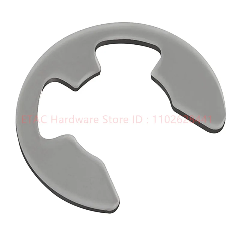 M1.2 - M24 Black Steel E Type Shaft External Retaining Ring Split Washer Snap Collar Clip Circlip GB896