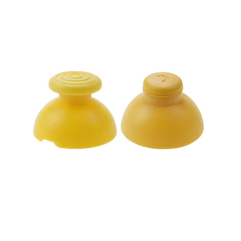 JCD 1Set=4pcs For NG C Analog Stick Cap Replacement for Gamecube controller - Joystick Thumb Yellow / Grey