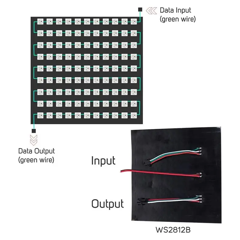 ABGN 16X16 WS2812B Addressable RGB LED Matrix 256 Pixels For WLED SP802E view 4