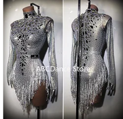 Women Ballroom Salsa Rhythm Latin Rumba Dance Dress US 10 UK 12 New Latin dance competition dress