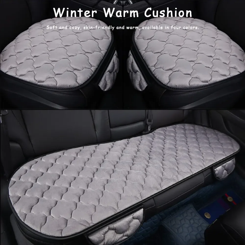 Universal Anti-slip Warm Winter SUV Car Seat Cover Cushion Front Rear Flax Cushion Breathable Protector Mat Pad Auto Accessories image 6