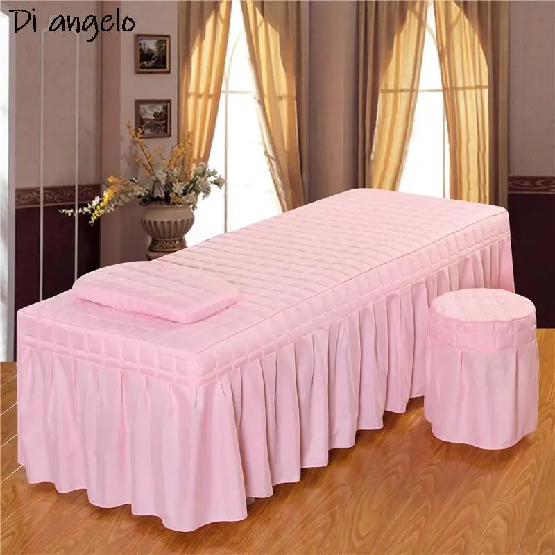 4-6pcs Beauty Salon Bedding Set Skin-friendly Thick Bed Linens Sheet Fumigation Massage Spa Pillowcase Duvet Cover Custom Size#s