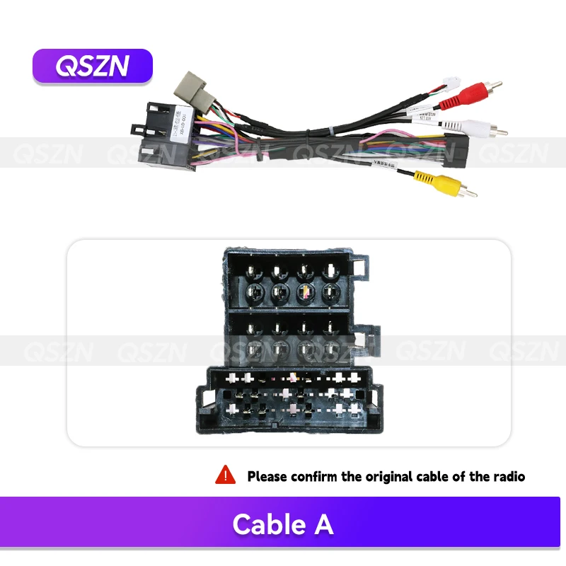 QSZN For LADA LARGUS 2012-2020 Cable Harness Plug 9 inch 2DIN Car Android Radio Frame Android Radio Dashboard Fitting Panel Kit