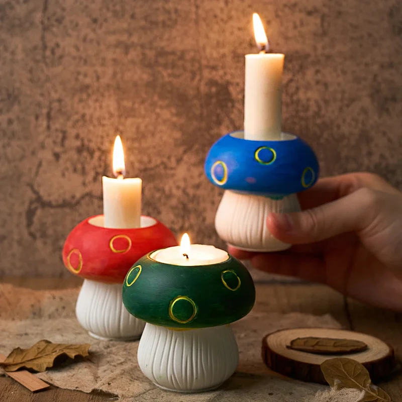 

3D грибы подсвечник силиконовая форма DIY ручной работы бетонный подсвечник пробирка держатель вазы гипсовая смола форма домашний декор