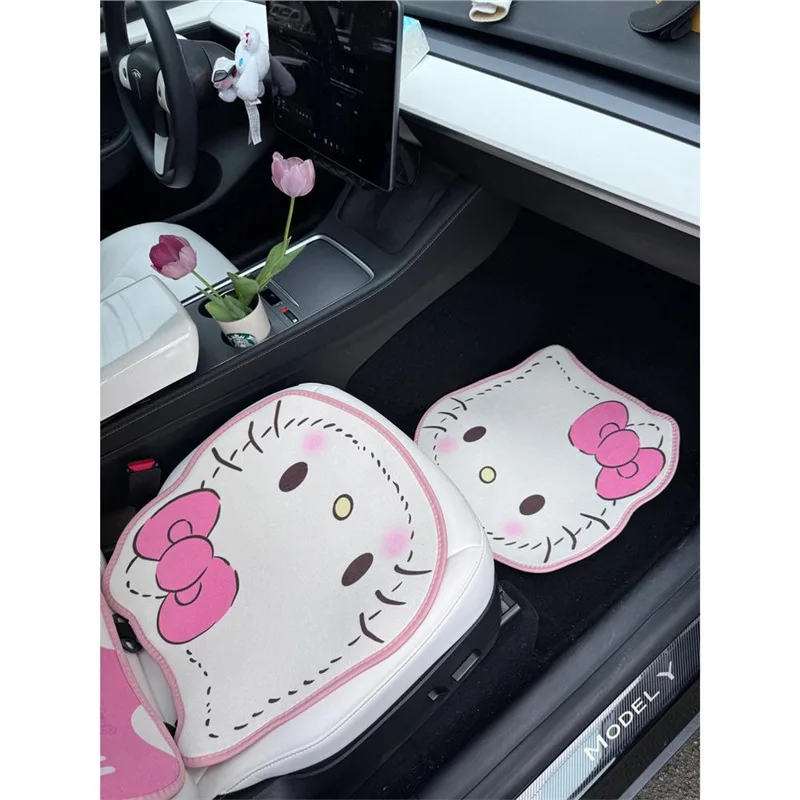 

Hello Kitty Car Seat Cushion Summer General 2025 New Female Car Seat Cover Cooling Pad Summer Breathable