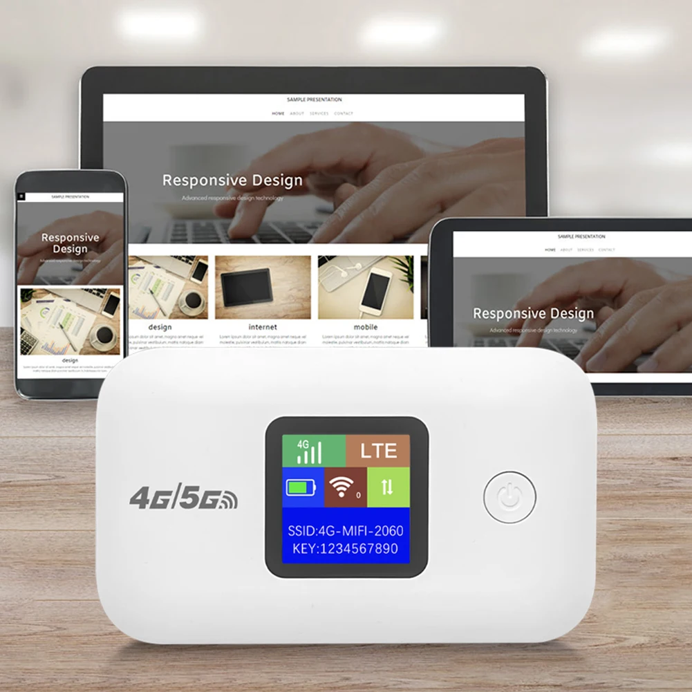 4G Lte Router Wireless Wifi Portable Mini Outdoor Hotspot with SIM Card Slot Type-C 3000mAh Pocket WiFi Router for Car Phone