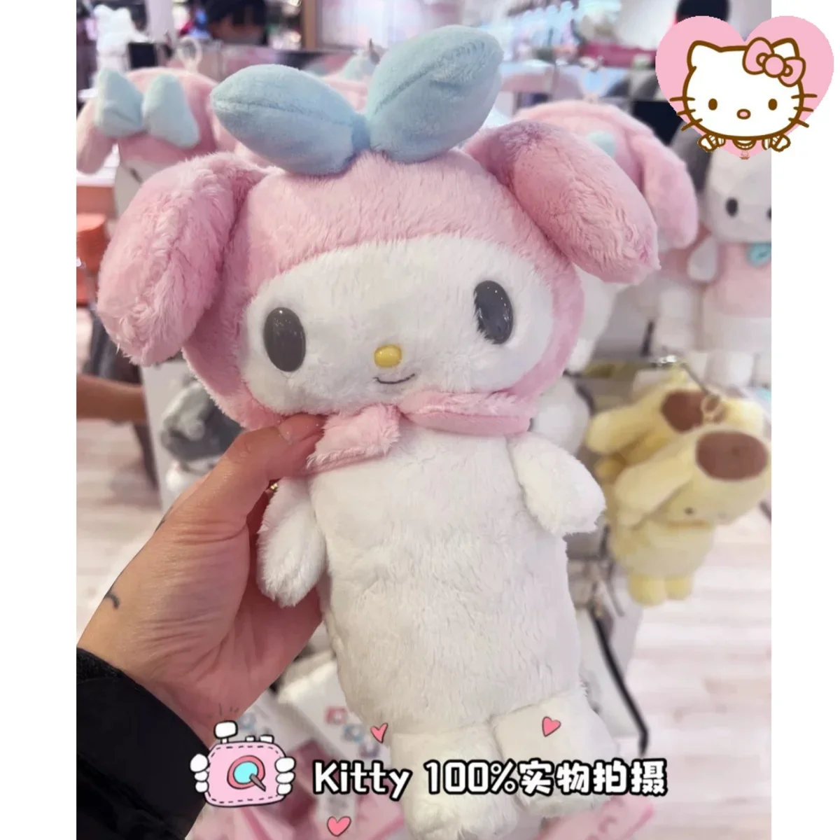 hello kiity kuromi plush doll zipper pencil case my melody cinnamon dog storagestationerycute koreankawaii bag birthday gift for