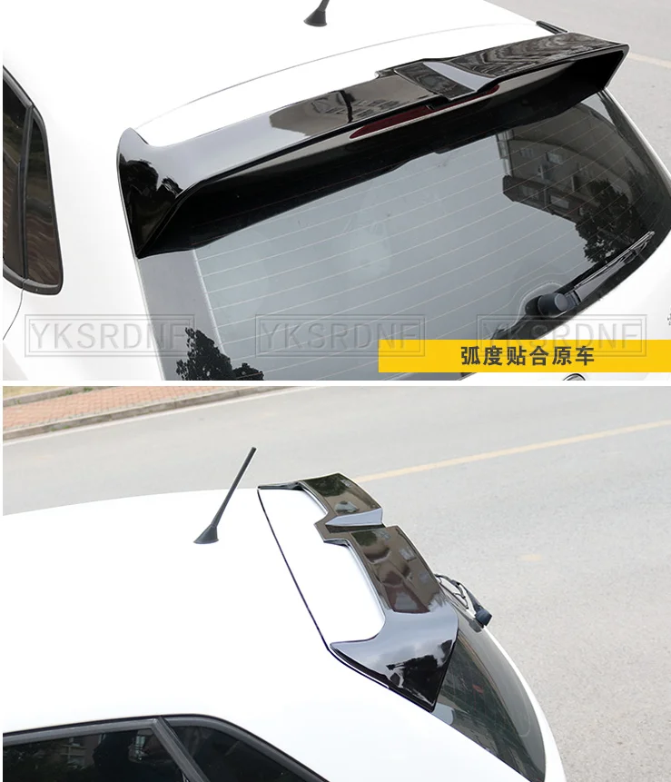 Hot design For VW Volkswagen POLO 6R spoiler 2011 to 2017 high quality ABS spoiler by carbon fiber black DIY paint polo spoiler