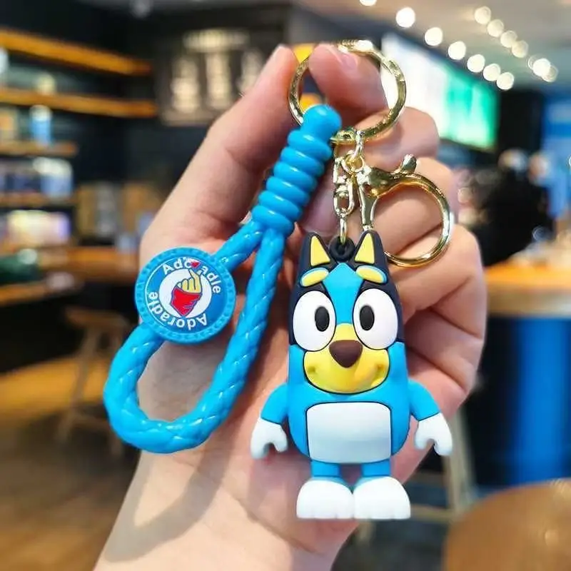 

Оптовая продажа: Брелок-подвеска Bluey Family (мультяшный персонаж), милый плюшевый кулон для ключей от машины, украшение для сумки