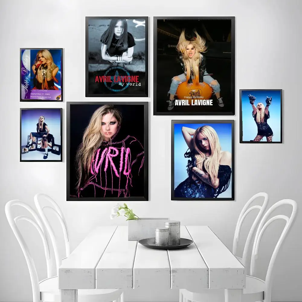 Singer Punk A-Avril Lavigne Poster Stickers, suitable for game rooms, bedrooms, corridors, home wall art decor, gifts