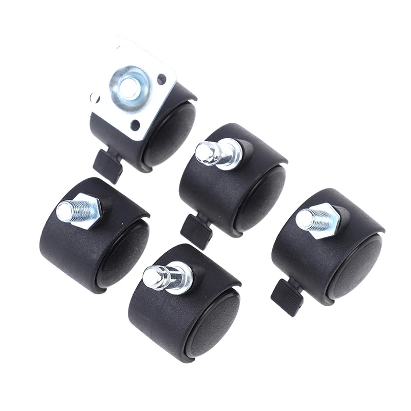 4Pcs 30mm Chair Wheel Furniture Caster Swivel Castor Brake Wheel Replace Hardware Trolley Silent Brake Protection