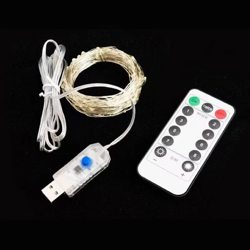 Waterproof Outdoor Light Emitting Diode Fairy String Lights Home Christmas Party Wedding and Holiday Decor Garland Lights