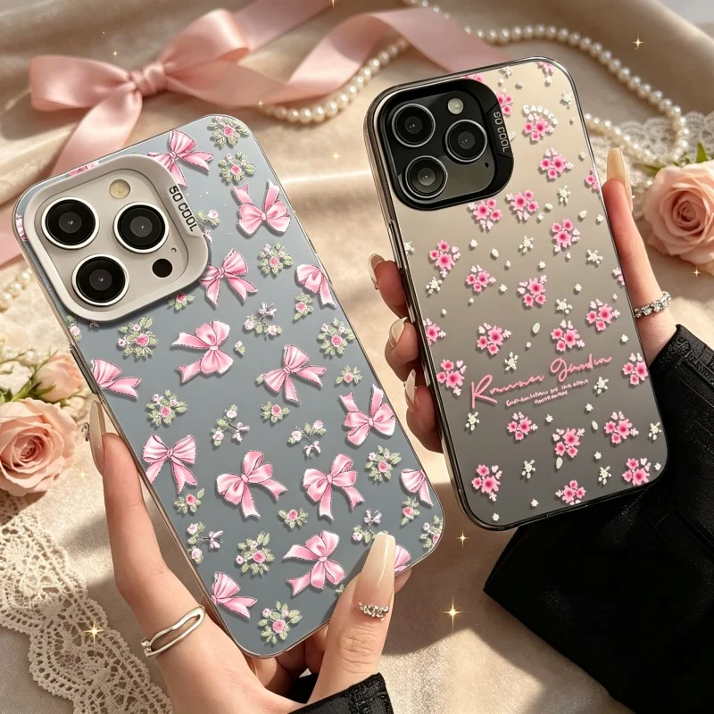 Sweet Girl Bow Flower Case for Samsung Galaxy A26 A36 A56 A25 A35 A55 A34 A54 A13 A33 A53 5G A06 A16 A15 A14 A23 A52 A52S A31
